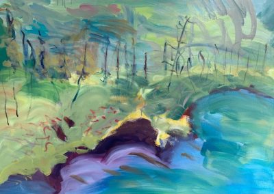 Bemidji State Park Bog, no. 2, Acrylic on canvas, 20" x 30", Sold