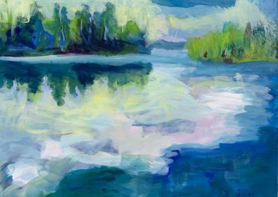 Lake Itasca in Summer no. 2, Acrylic on Canvas, 20" x 30", Sold