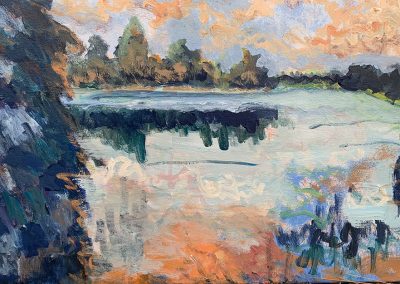 Gillian Bedford, Dreamy Lake Itasca, Acrylic in Canvas, 18 x 24